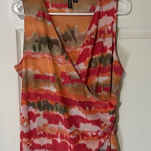 Realivity tie dyed wrap tank top
